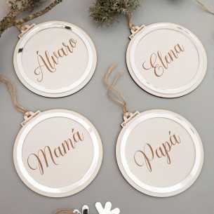 Bolas de navidad con nombre...