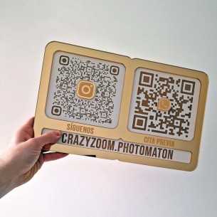 Placa QR Doble Redes...