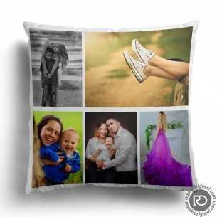 Cojín con mosaico de fotos...