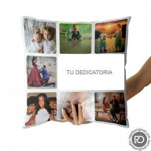 Cojín con mosaico de fotos...
