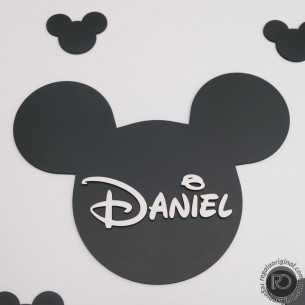 Placa nombre silueta...