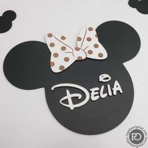 Placa nombre silueta...