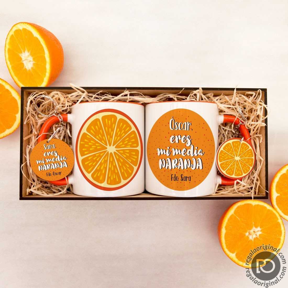 solapa Competencia Perspicaz Set caja personalizada mi media naranja | Regala Original