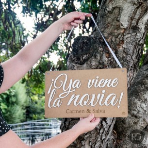 Cartel madera boda "Ya... 2