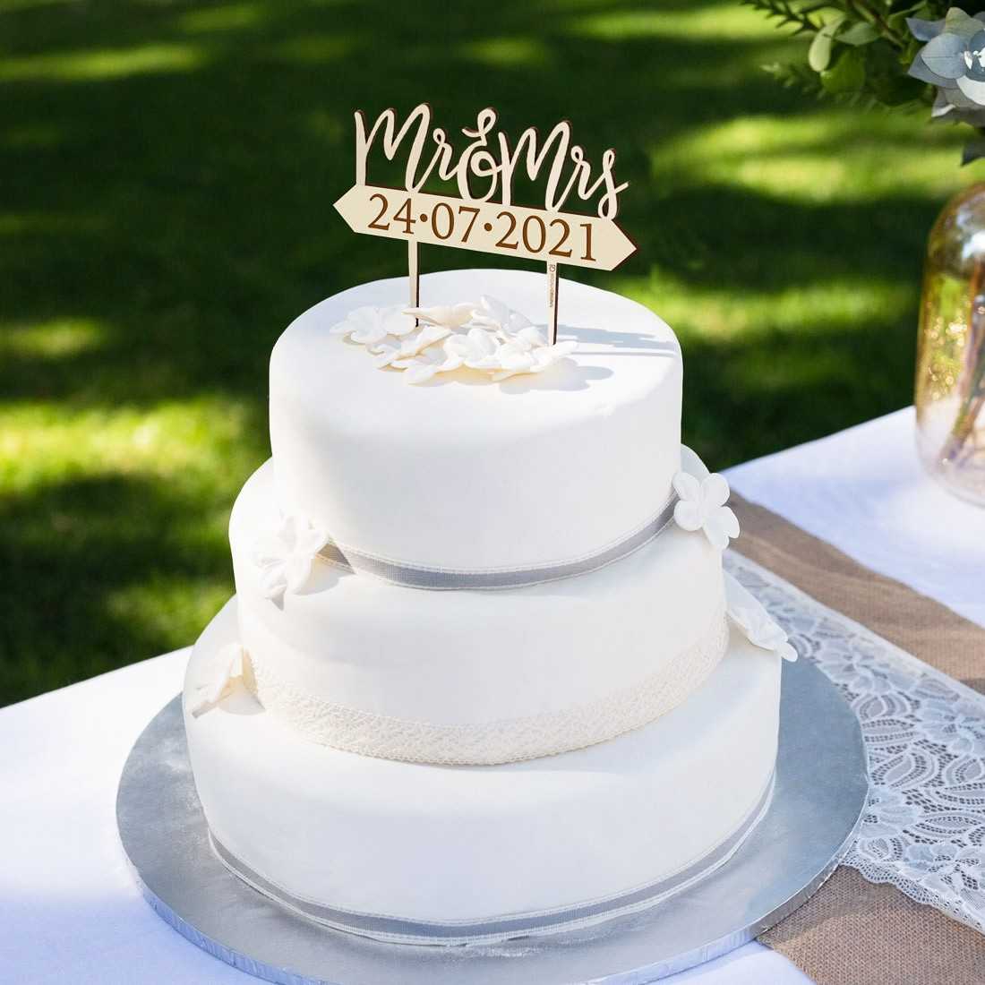 Topper para tarta de boda personalizado
