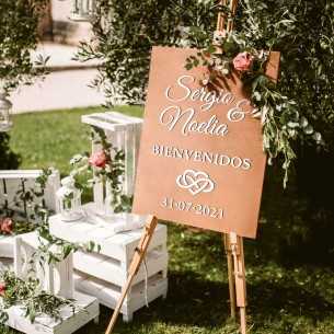 Cartel de bienvenidos boda...